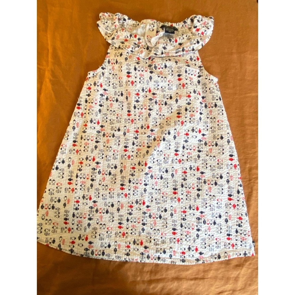 Nautical Dress Fish Design Girls 4T Lightweight Sleeveless Cotton sku1